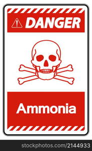 Danger Ammonia Symbol Sign On White Background