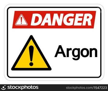 Danger Argon Symbol Sign Isolate On White Background,Vector Illustration