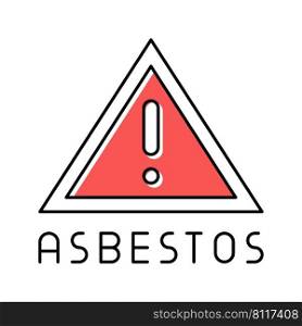 danger asbestos color icon vector. danger asbestos sign. isolated symbol illustration. danger asbestos color icon vector illustration