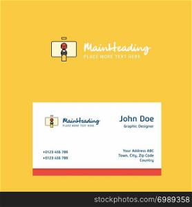 Danger board logo Design with business card template. Elegant corporate identity. - Vector