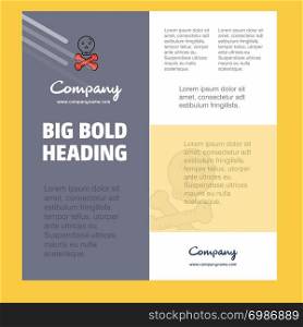 Danger Business Company Poster Template. with place for text and images. vector background