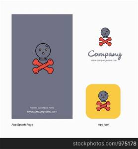 Danger Company Logo App Icon and Splash Page Design. Creative Business App Design Elements