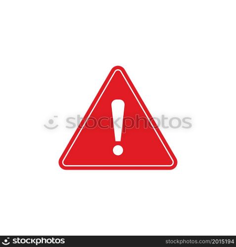 Danger exclamation sign. Vector caution sign on white background