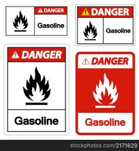 Danger Gasoline Symbol Sign On White Background