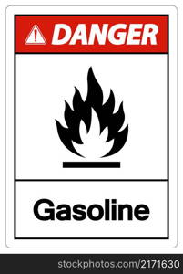 Danger Gasoline Symbol Sign On White Background