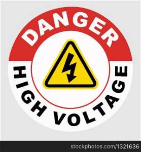Danger High Voltage Floor Sign Vector