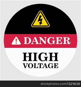 Danger High Voltage Floor Sign Vector