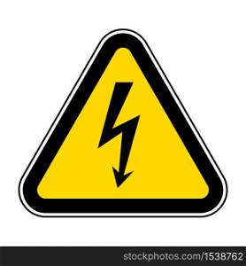 Danger High Voltage Symbol Sign Isolate On White Background,Vector Illustration EPS.10