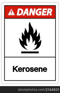 Danger Kerosene Symbol Sign On White Background