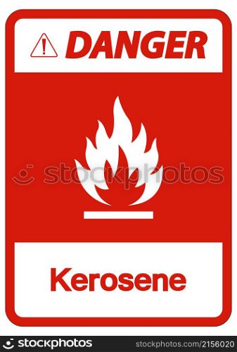 Danger Kerosene Symbol Sign On White Background