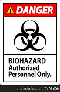 Danger Label Biohazard Authorized Personnel Only