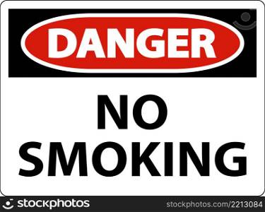 Danger No Smoking Symbol Sign On White Background