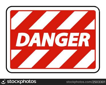 Danger Sign On White background