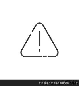 Danger sign thin line icon. Isolated outline warning vector illustration