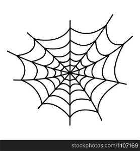 Danger spider web icon. Outline danger spider web vector icon for web design isolated on white background. Danger spider web icon, outline style