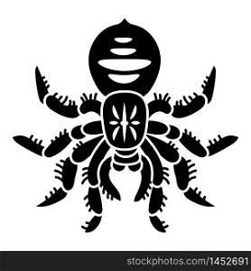 Danger tarantula icon. Simple illustration of danger tarantula vector icon for web design isolated on white background. Danger tarantula icon, simple style