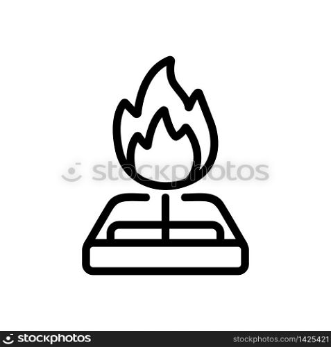 danger to light box of matches icon vector. danger to light box of matches sign. isolated contour symbol illustration. danger to light box of matches icon vector outline illustration