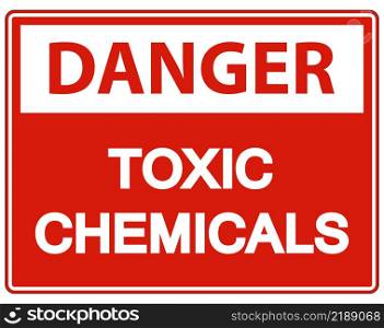Danger Toxic Chemicals Symbol Sign On White Background