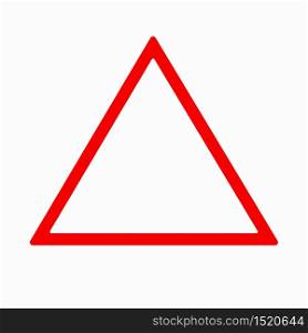 Danger Triangle Blank Traffic Road Sign, Vector Illustration, Isolate On White Background Label. EPS10