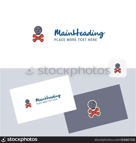 Danger vector logotype with business card template. Elegant corporate identity. - Vector