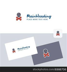 Danger vector logotype with business card template. Elegant corporate identity. - Vector