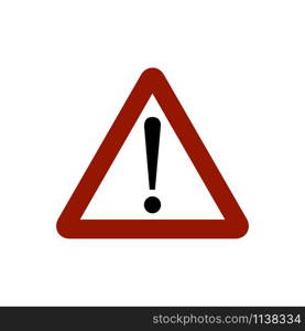 Danger warning sign. Warning sign vector icon