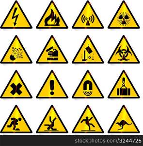 Danger, warning signs - vector format