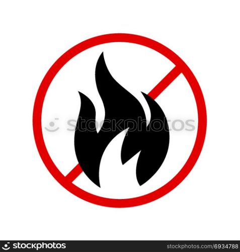 Dangerous, beware, do not sparks, symbol and design fire icon.