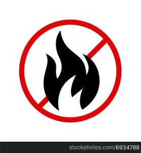 Dangerous, beware, do not sparks, symbol and design fire icon.