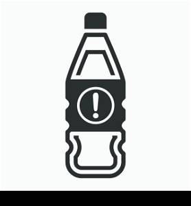 Dangerous bottle icon. Vector illustration of single isolated dangerous bottle icon