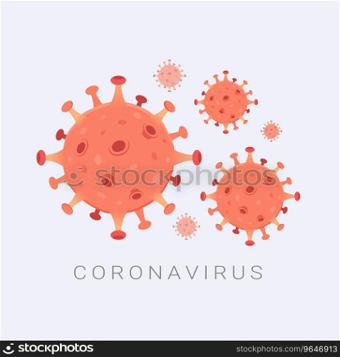 Dangerous coronavirus cell resposible Royalty Free Vector