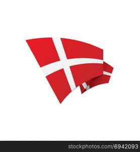 Danmark flag, vector illustration. Danmark flag, vector illustration on a white background