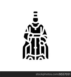 daoist deity taoism glyph icon vector. daoist deity taoism sign. isolated symbol illustration. daoist deity taoism glyph icon vector illustration