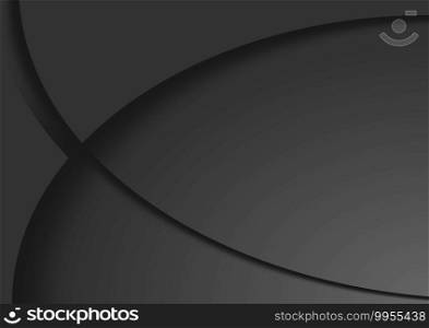 Dark Abstract Background with Curved Shapes