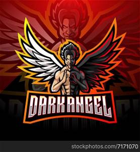 Dark angel esport mascot logo design