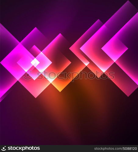 Dark background design with squares and shiny glowing effects. Dark background design with shiny glowing effects, lines and glass squares