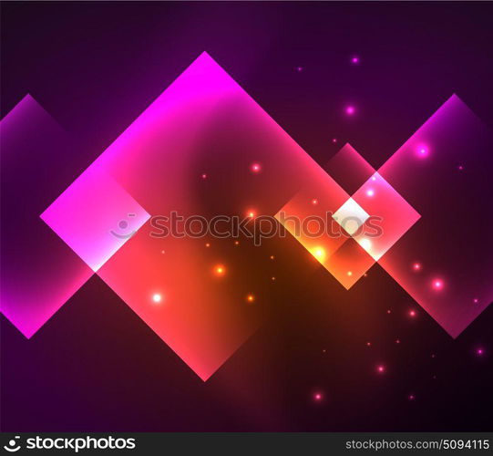 Dark background design with squares and shiny glowing effects. Dark background design with shiny glowing effects, lines and glass squares