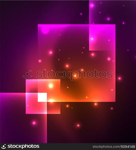 Dark background design with squares and shiny glowing effects. Dark background design with shiny glowing effects, lines and glass squares