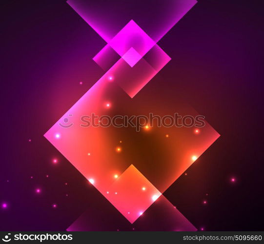 Dark background design with squares and shiny glowing effects. Dark background design with shiny glowing effects, lines and glass squares