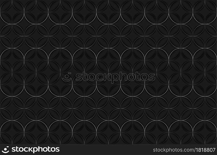 Dark Background with Repetitive Circle Seamless Pattern