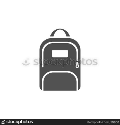 Dark backpack icon on a white background