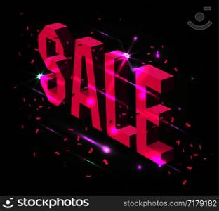 Dark banner for black Friday sale. Modern neon bright billboard on black background.. Dark banner for black Friday sale. Modern neon bright billboard on black background. Concept of advertising for seasonal offer with glowing neon text.