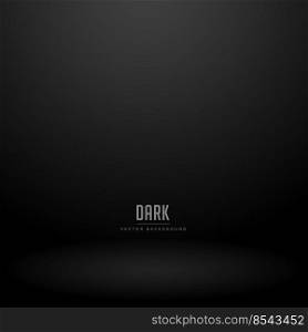 dark black color studio room vector background. dark studio room vector background