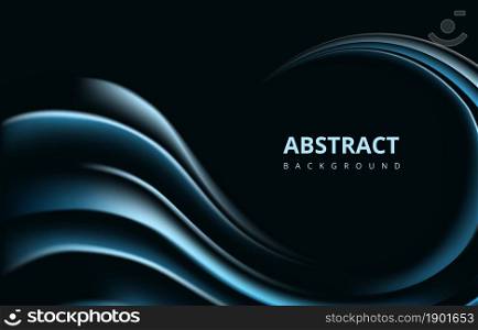 Dark Blue Abstract Modern Wave Gradient Texture Background Wallpaper Graphic Design