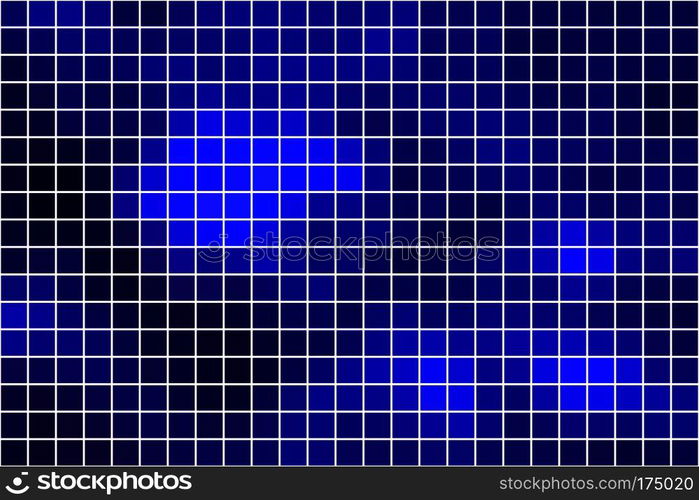 Dark blue abstract vector square tiles over white mosaic background