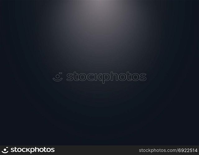 Dark blue background with lighting on top. Vector illustration