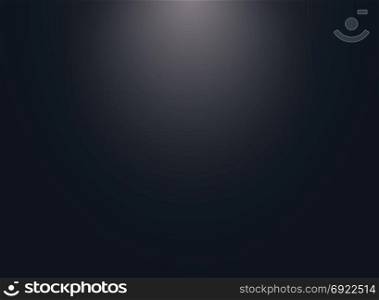 Dark blue background with lighting on top. Vector illustration