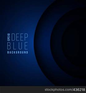 Dark blue business 3d wallpaper. Abstract vector background deep blue, banner with round layer illustration. Dark blue business 3d wallpaper. Abstract vector background