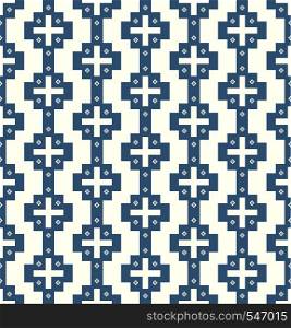 Dark Blue plus sign and blossom pattern on pastel color. Sweet and vintage seamless pattern style for modern or graphic design