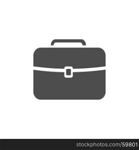 Dark briefcase icon on a white background
